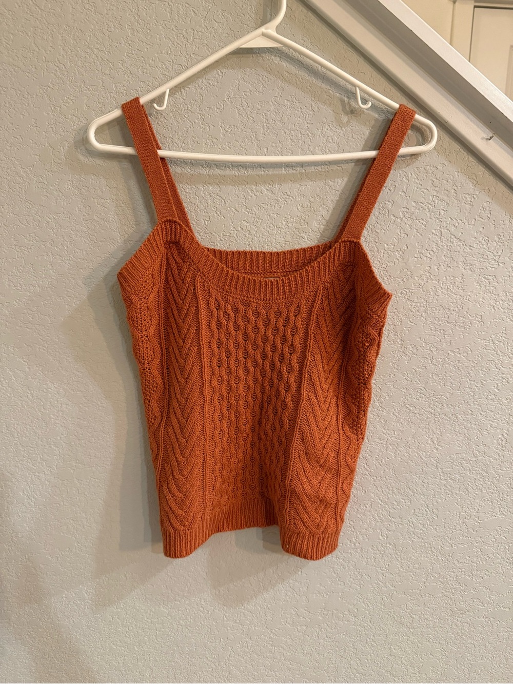 Absolutely Famous Rust Cable-Knit Tank